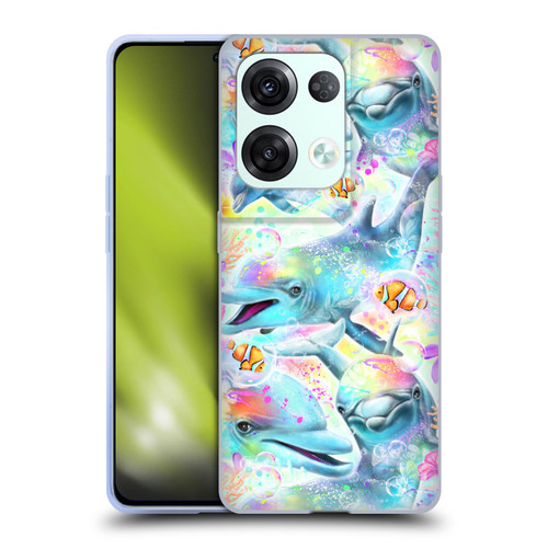 Sheena Pike Animals Rainbow Dolphins & Fish Soft Gel Case for OPPO Reno8 Pro