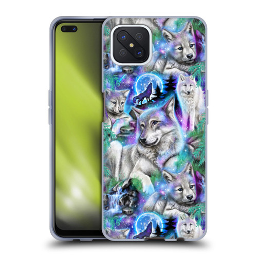Sheena Pike Animals Daydream Galaxy Wolves Soft Gel Case for OPPO Reno4 Z 5G
