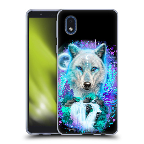 Sheena Pike Animals Winter Wolf Spirit & Waterfall Soft Gel Case for Samsung Galaxy A01 Core (2020)