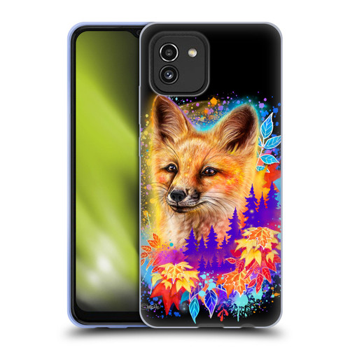 Sheena Pike Animals Red Fox Spirit & Autumn Leaves Soft Gel Case for Samsung Galaxy A03 (2021)