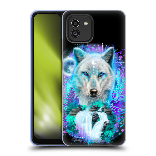 Sheena Pike Animals Winter Wolf Spirit & Waterfall Soft Gel Case for Samsung Galaxy A03 (2021)