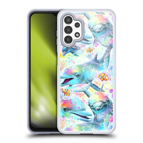 Sheena Pike Animals Rainbow Dolphins & Fish Soft Gel Case for Samsung Galaxy A13 (2022)