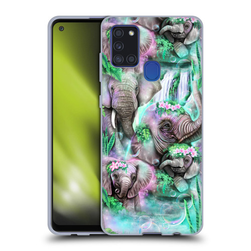 Sheena Pike Animals Daydream Elephants Lagoon Soft Gel Case for Samsung Galaxy A21s (2020)