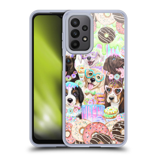 Sheena Pike Animals Puppy Dogs And Donuts Soft Gel Case for Samsung Galaxy A23 / 5G (2022)