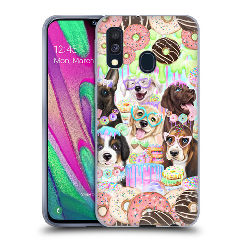 Sheena Pike Animals Puppy Dogs And Donuts Soft Gel Case for Samsung Galaxy A40 (2019)