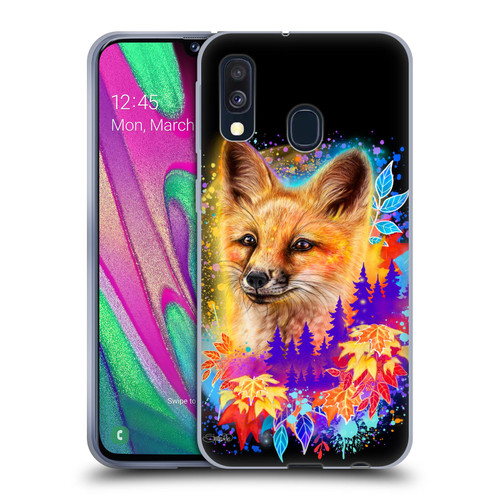 Sheena Pike Animals Red Fox Spirit & Autumn Leaves Soft Gel Case for Samsung Galaxy A40 (2019)