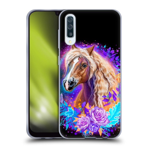 Sheena Pike Animals Purple Horse Spirit With Roses Soft Gel Case for Samsung Galaxy A50/A30s (2019)