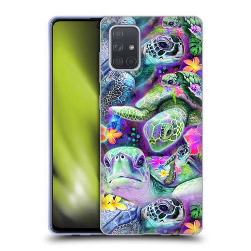 Sheena Pike Animals Daydream Sea Turtles & Flowers Soft Gel Case for Samsung Galaxy A71 (2019)