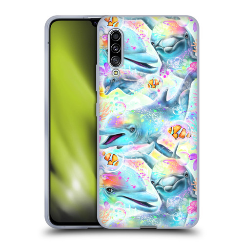 Sheena Pike Animals Rainbow Dolphins & Fish Soft Gel Case for Samsung Galaxy A90 5G (2019)