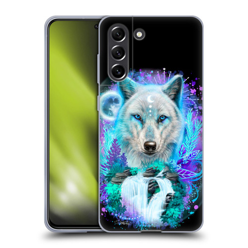 Sheena Pike Animals Winter Wolf Spirit & Waterfall Soft Gel Case for Samsung Galaxy S21 FE 5G
