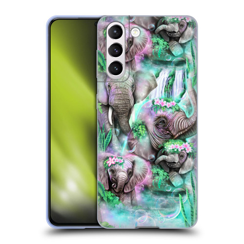 Sheena Pike Animals Daydream Elephants Lagoon Soft Gel Case for Samsung Galaxy S21 5G