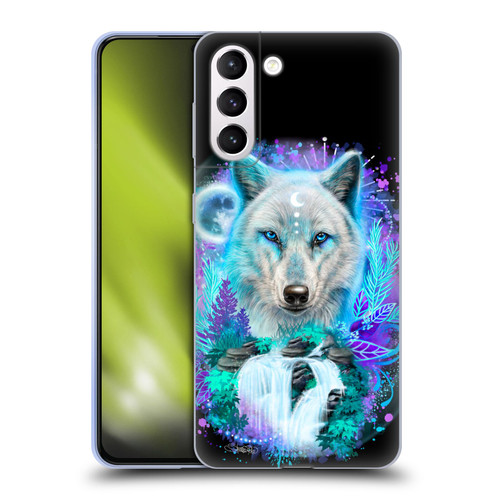 Sheena Pike Animals Winter Wolf Spirit & Waterfall Soft Gel Case for Samsung Galaxy S21+ 5G