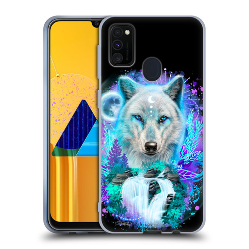 Sheena Pike Animals Winter Wolf Spirit & Waterfall Soft Gel Case for Samsung Galaxy M30s (2019)/M21 (2020)