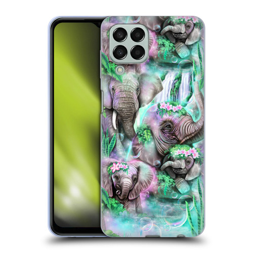 Sheena Pike Animals Daydream Elephants Lagoon Soft Gel Case for Samsung Galaxy M33 (2022)