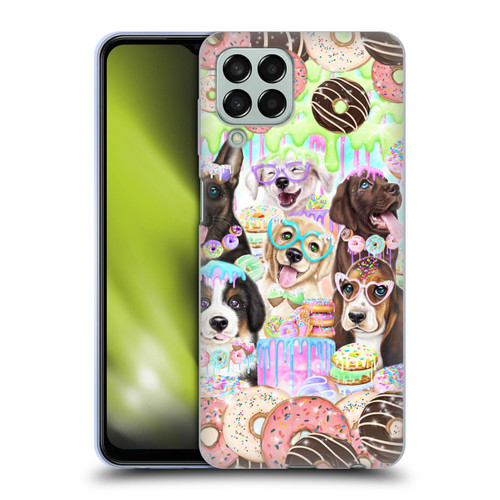 Sheena Pike Animals Puppy Dogs And Donuts Soft Gel Case for Samsung Galaxy M33 (2022)