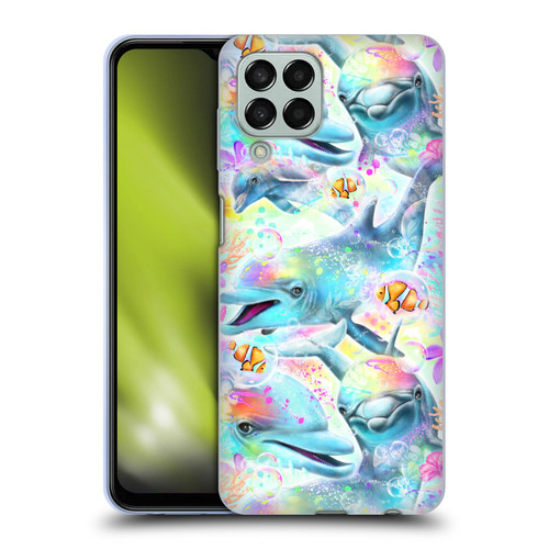 Sheena Pike Animals Rainbow Dolphins & Fish Soft Gel Case for Samsung Galaxy M33 (2022)