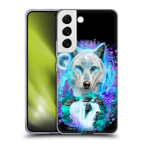 Sheena Pike Animals Winter Wolf Spirit & Waterfall Soft Gel Case for Samsung Galaxy S22 5G