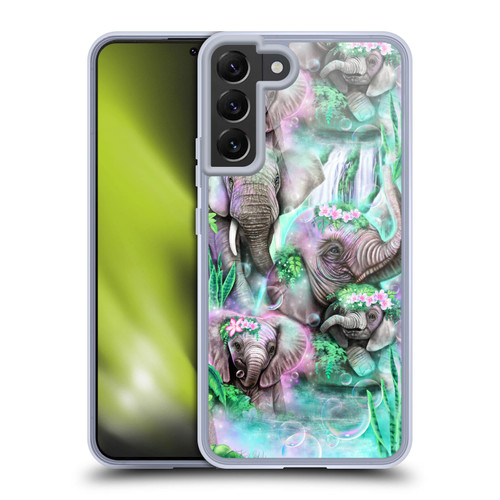 Sheena Pike Animals Daydream Elephants Lagoon Soft Gel Case for Samsung Galaxy S22+ 5G