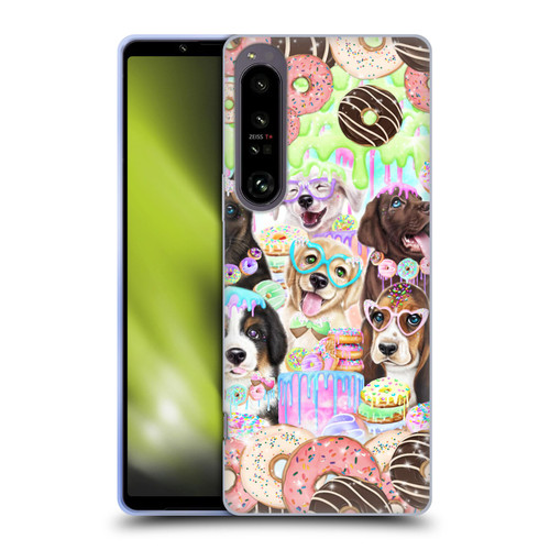 Sheena Pike Animals Puppy Dogs And Donuts Soft Gel Case for Sony Xperia 1 IV