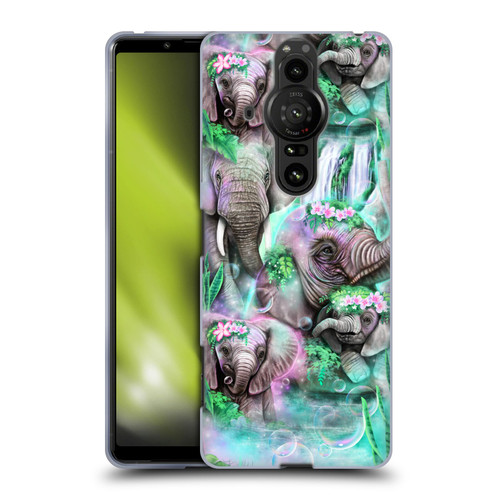 Sheena Pike Animals Daydream Elephants Lagoon Soft Gel Case for Sony Xperia Pro-I