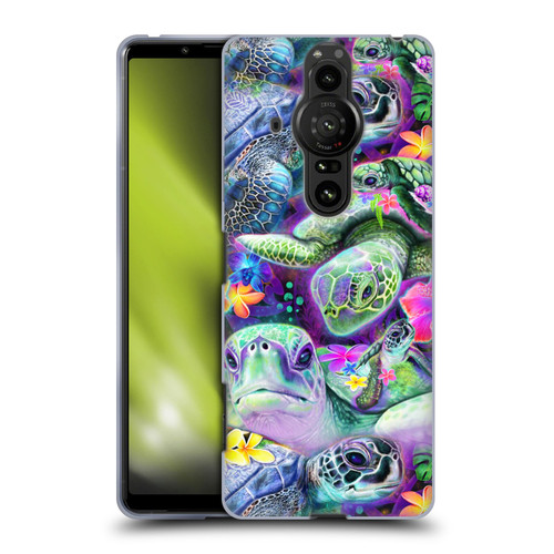 Sheena Pike Animals Daydream Sea Turtles & Flowers Soft Gel Case for Sony Xperia Pro-I