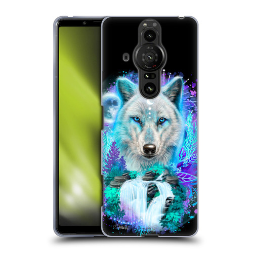 Sheena Pike Animals Winter Wolf Spirit & Waterfall Soft Gel Case for Sony Xperia Pro-I