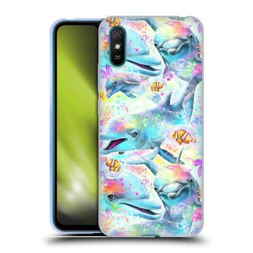 Sheena Pike Animals Rainbow Dolphins & Fish Soft Gel Case for Xiaomi Redmi 9A / Redmi 9AT