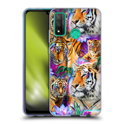 Sheena Pike Big Cats Daydream Tigers With Flowers Soft Gel Case for Huawei P Smart (2020)