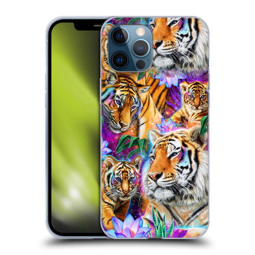 Sheena Pike Big Cats Daydream Tigers With Flowers Soft Gel Case for Apple iPhone 12 Pro Max