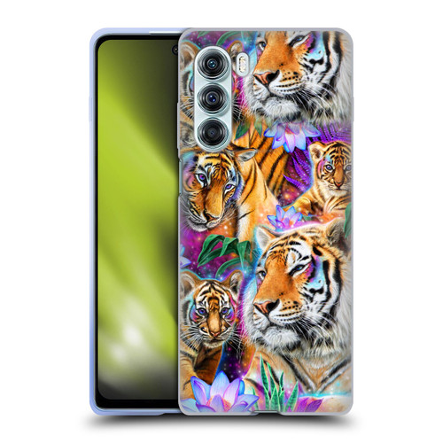 Sheena Pike Big Cats Daydream Tigers With Flowers Soft Gel Case for Motorola Edge S30 / Moto G200 5G