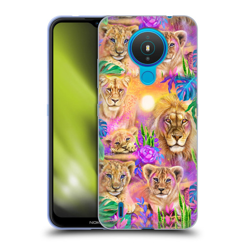 Sheena Pike Big Cats Daydream Lions And Cubs Soft Gel Case for Nokia 1.4