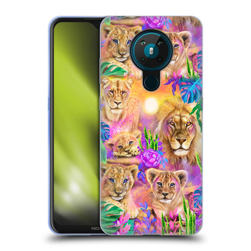 Sheena Pike Big Cats Daydream Lions And Cubs Soft Gel Case for Nokia 5.3