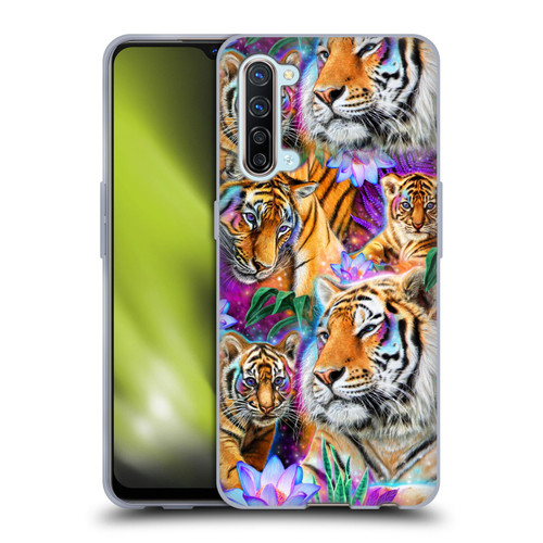 Sheena Pike Big Cats Daydream Tigers With Flowers Soft Gel Case for OPPO Find X2 Lite 5G