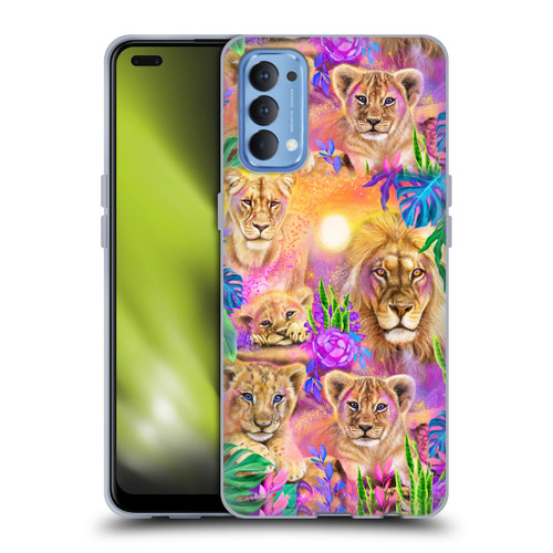 Sheena Pike Big Cats Daydream Lions And Cubs Soft Gel Case for OPPO Reno 4 5G