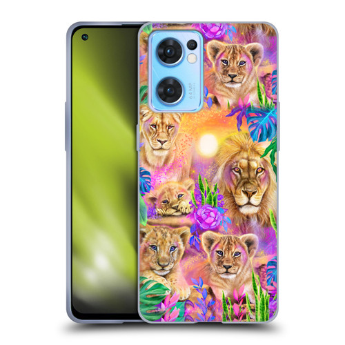 Sheena Pike Big Cats Daydream Lions And Cubs Soft Gel Case for OPPO Reno7 5G / Find X5 Lite
