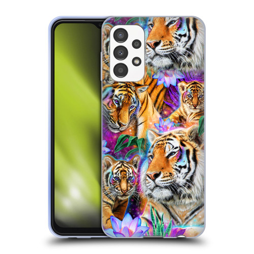 Sheena Pike Big Cats Daydream Tigers With Flowers Soft Gel Case for Samsung Galaxy A13 (2022)