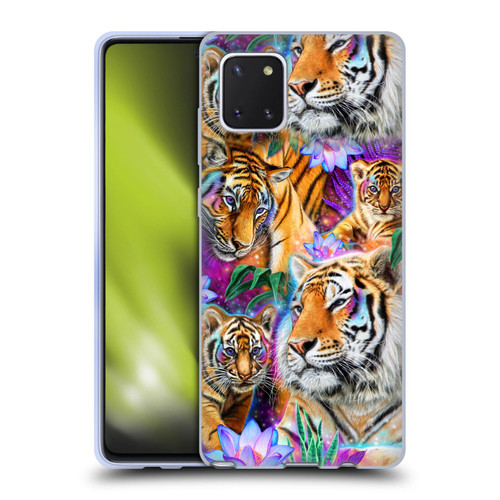 Sheena Pike Big Cats Daydream Tigers With Flowers Soft Gel Case for Samsung Galaxy Note10 Lite