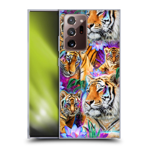 Sheena Pike Big Cats Daydream Tigers With Flowers Soft Gel Case for Samsung Galaxy Note20 Ultra / 5G