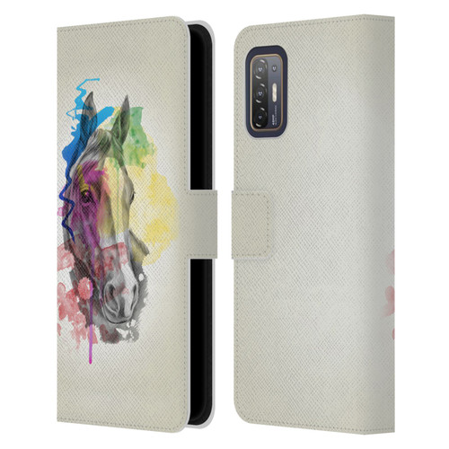 Mark Ashkenazi Animals Horse Leather Book Wallet Case Cover For HTC Desire 21 Pro 5G
