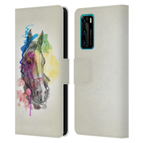 Mark Ashkenazi Animals Horse Leather Book Wallet Case Cover For Huawei P40 5G