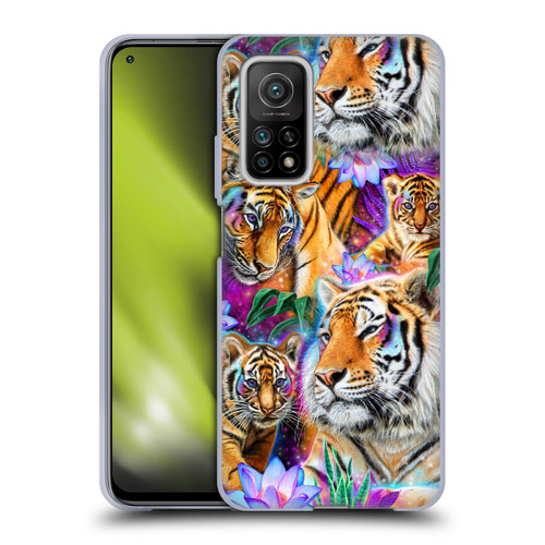 Sheena Pike Big Cats Daydream Tigers With Flowers Soft Gel Case for Xiaomi Mi 10T 5G