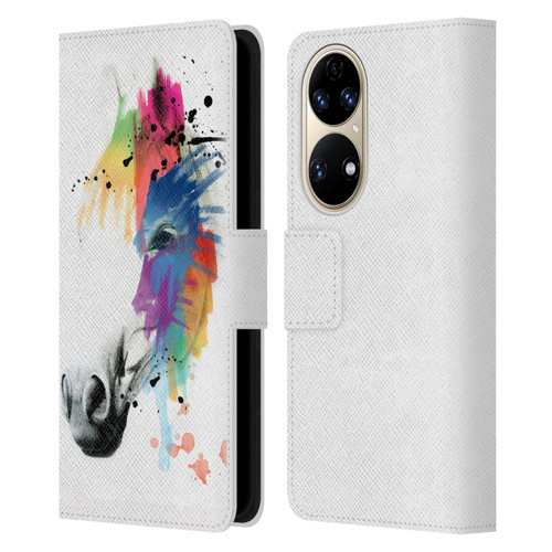 Mark Ashkenazi Animals Horse Portrait Leather Book Wallet Case Cover For Huawei P50
