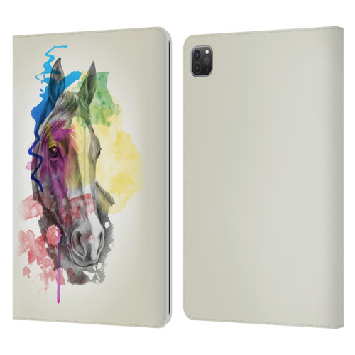 Mark Ashkenazi Animals Horse Leather Book Wallet Case Cover For Apple iPad Pro 11 2020 / 2021 / 2022