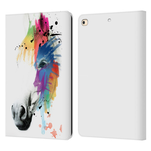 Mark Ashkenazi Animals Horse Portrait Leather Book Wallet Case Cover For Apple iPad 9.7 2017 / iPad 9.7 2018