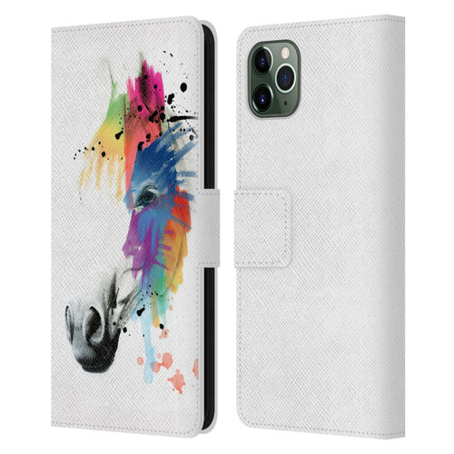 Mark Ashkenazi Animals Horse Portrait Leather Book Wallet Case Cover For Apple iPhone 11 Pro Max