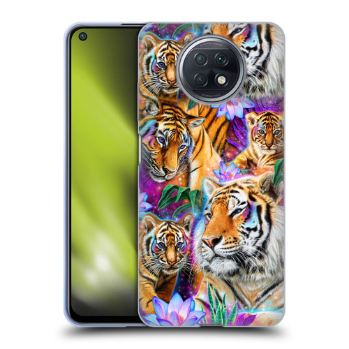 Sheena Pike Big Cats Daydream Tigers With Flowers Soft Gel Case for Xiaomi Redmi Note 9T 5G