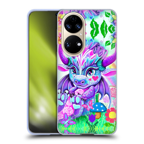 Sheena Pike Dragons Cross-Stitch Lil Dragonz Soft Gel Case for Huawei P50