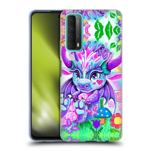 Sheena Pike Dragons Cross-Stitch Lil Dragonz Soft Gel Case for Huawei P Smart (2021)