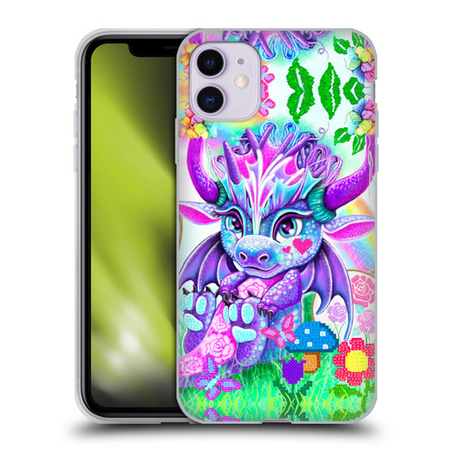 Sheena Pike Dragons Cross-Stitch Lil Dragonz Soft Gel Case for Apple iPhone 11