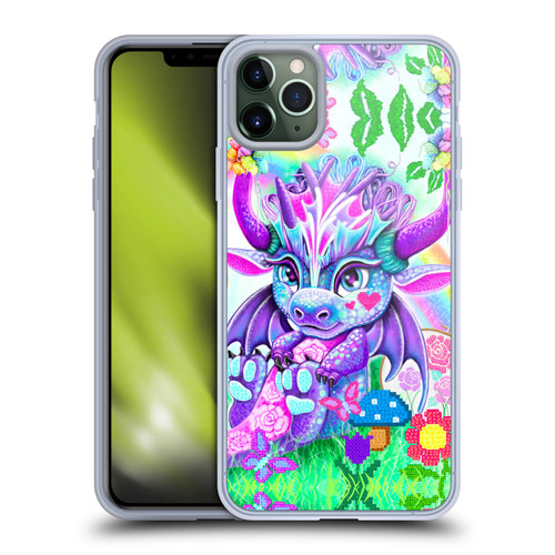 Sheena Pike Dragons Cross-Stitch Lil Dragonz Soft Gel Case for Apple iPhone 11 Pro Max